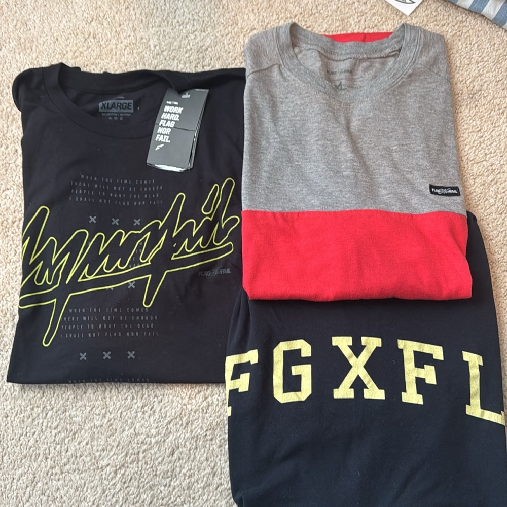 Flag Nor Fail Black T-Shirt with Green Graphic